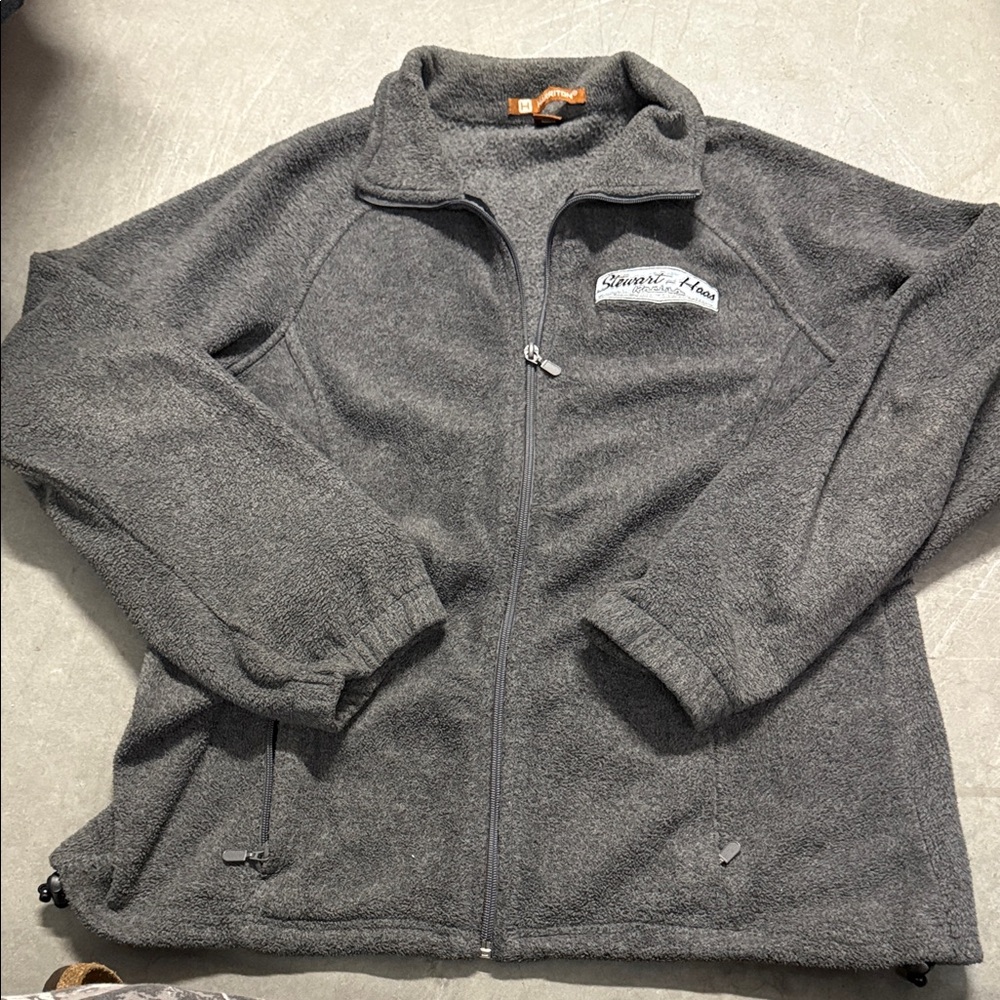 NASCAR Stewart & Haas Gray Zip-Up Fleece Jacket
